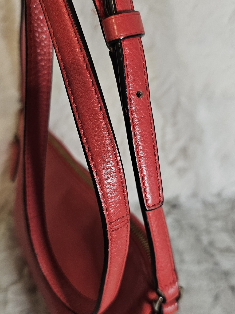 Coach Coral Pink Pebble Leather Crossbody Bag - Picture 11 of 16